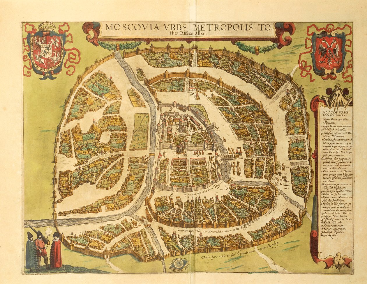 Moscou de Civitates Orbis Terrarum - Georg Braun and Hogenberg Franz