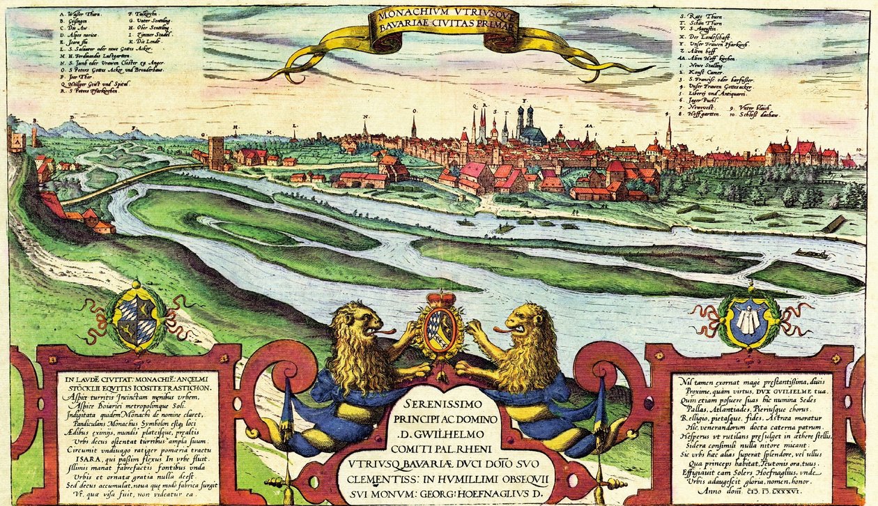 Munich, Munchen, Allemagne - Georg and Hogenberg Franz (1535 90) Braun