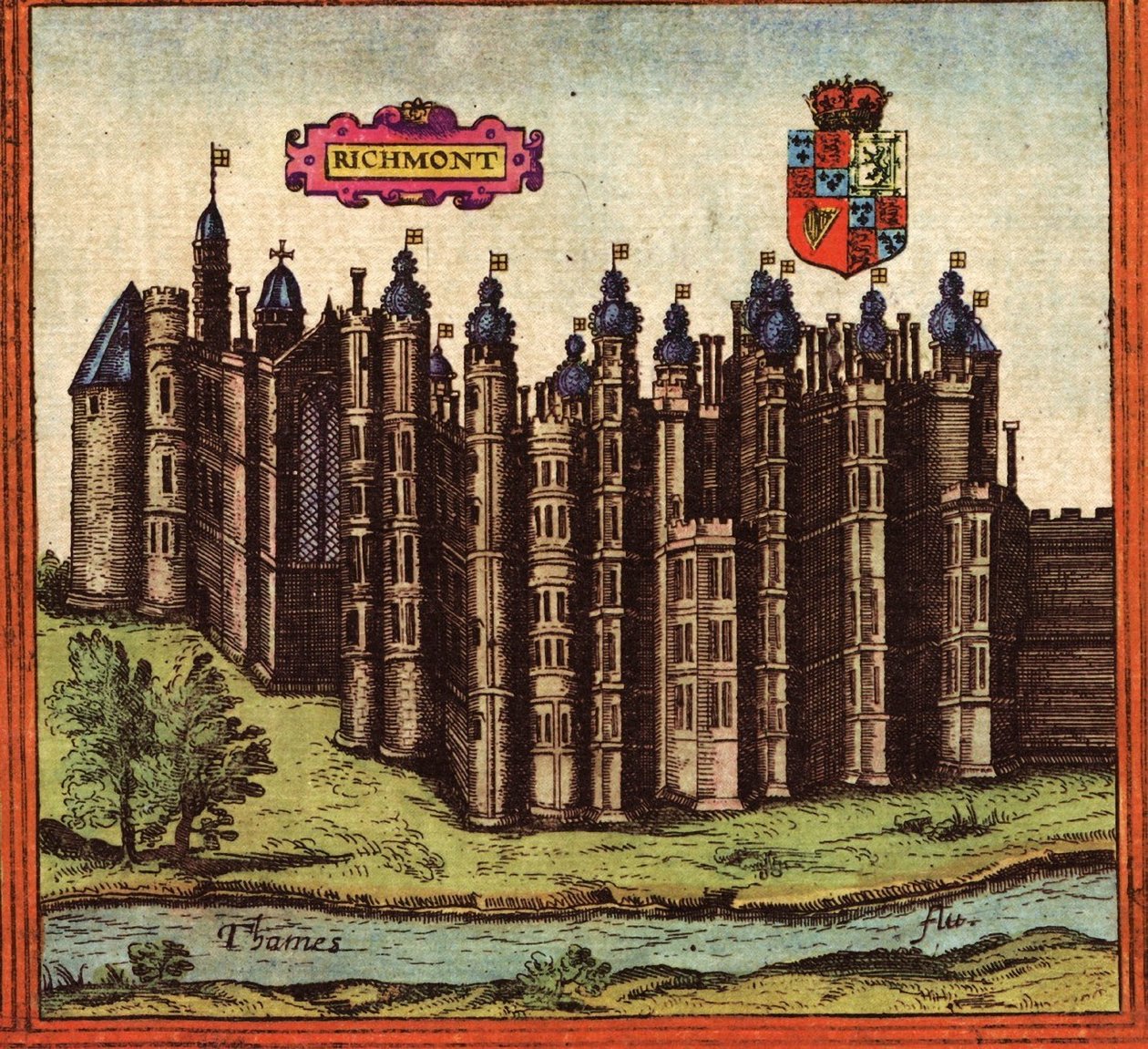 Richmond, Angleterre - Georg and Hogenberg Franz (1535 90) Braun