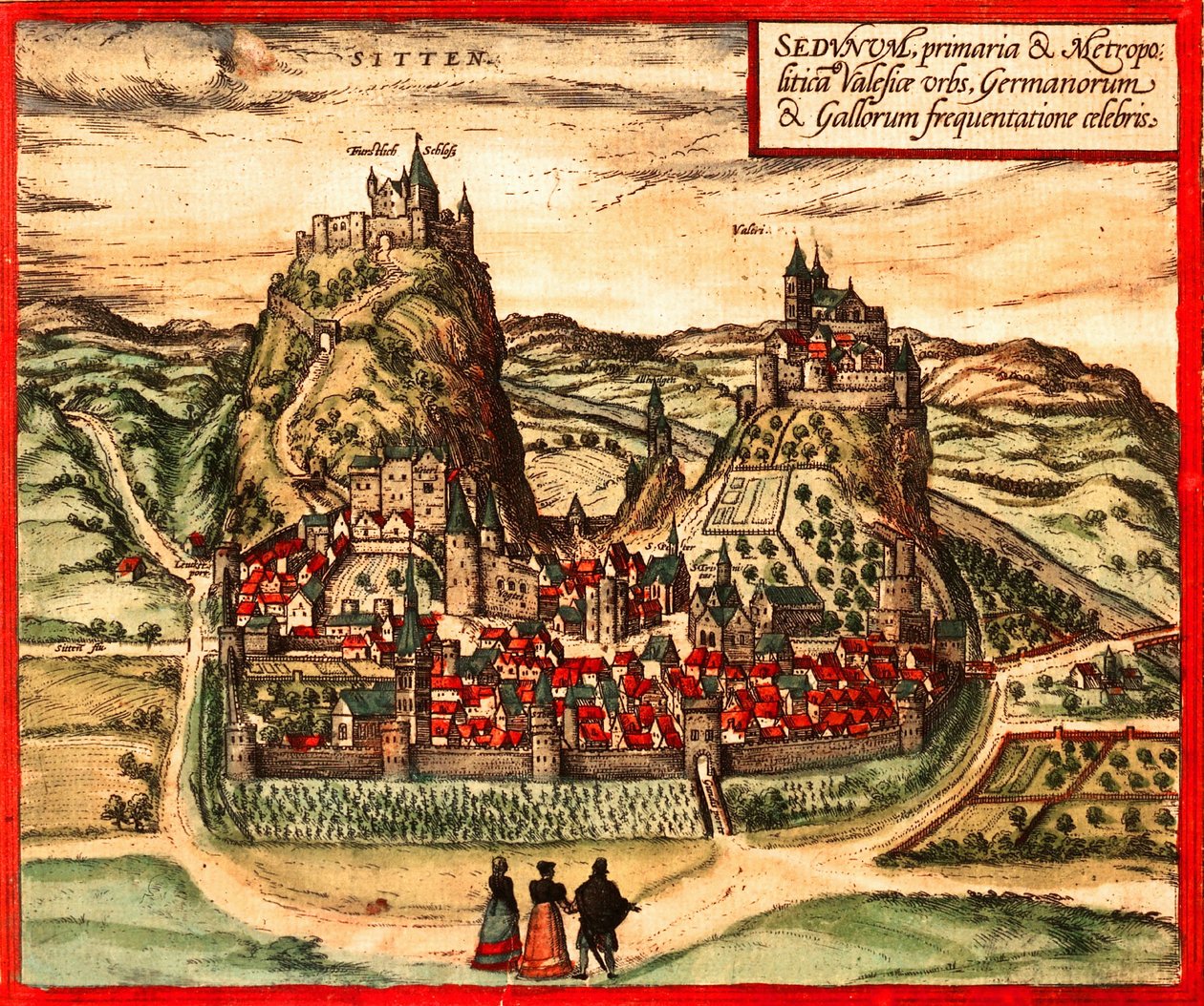Sion, Suisse - Georg and Hogenberg Franz (1535 90) Braun