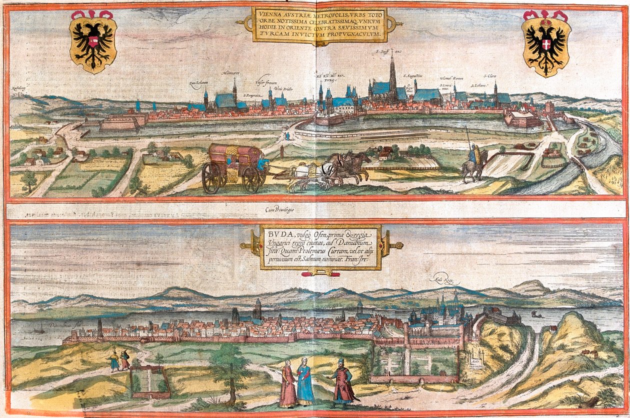Vienne, Budapest, Autriche, Hongrie - Georg and Hogenberg Franz (1535 90) Braun