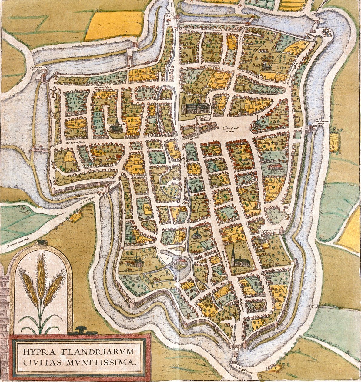 Ypres, Belgique - Georg and Hogenberg Franz (1535 90) Braun