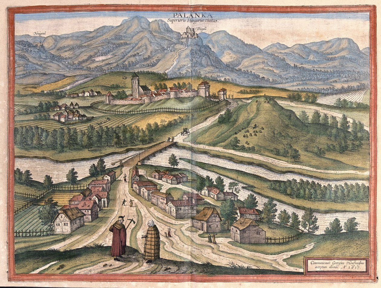 Dregelypalank, Hongrie (gravure) - Georg Braun and Hogenberg Franz
