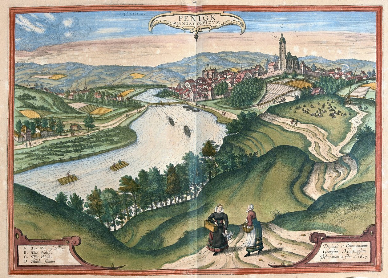 Penig, Saxe, Allemagne - Georg Braun and Hogenberg Franz