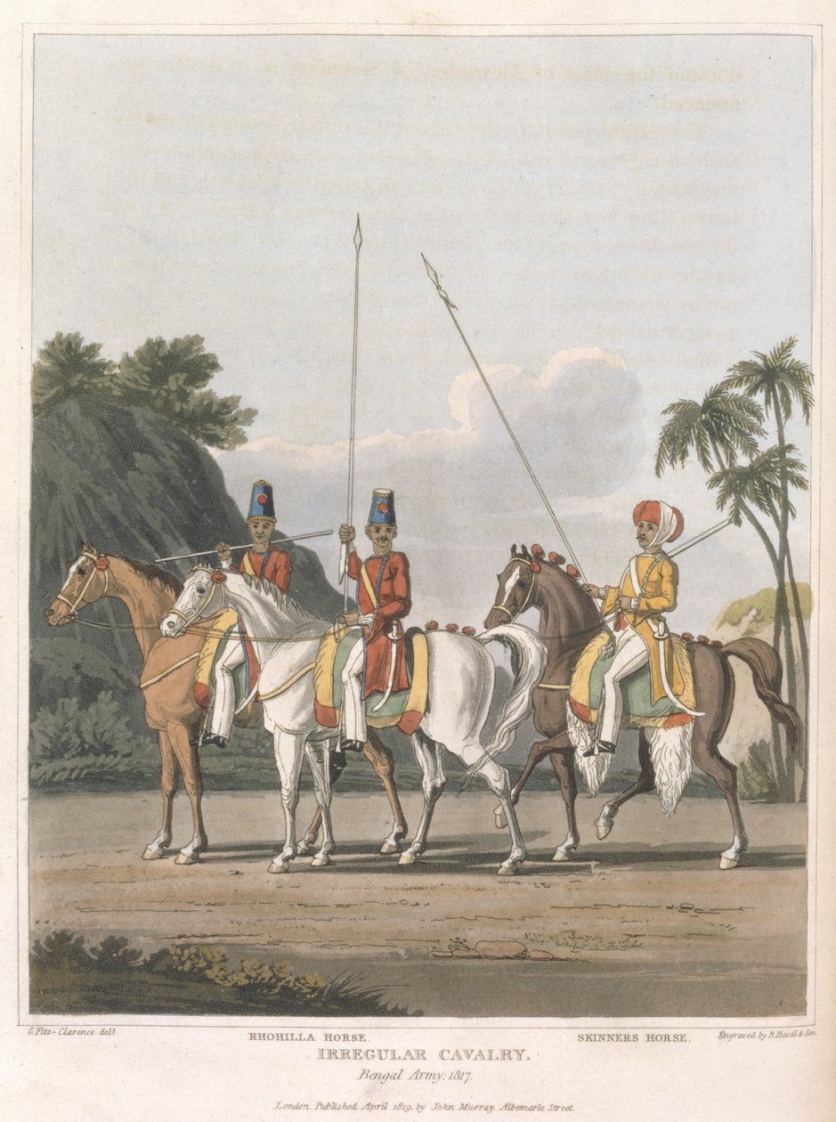 Cavalerie Irrégulière, Armée du Bengale 1817, planche 5 de 