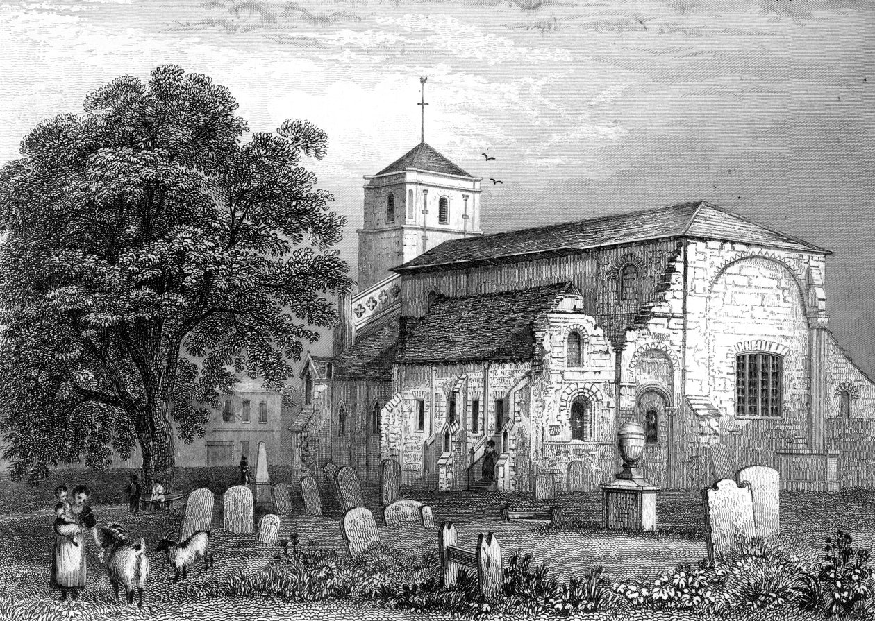 Église de Waltham Abbey, Essex, gravée par John Rogers - George Bryant Campion