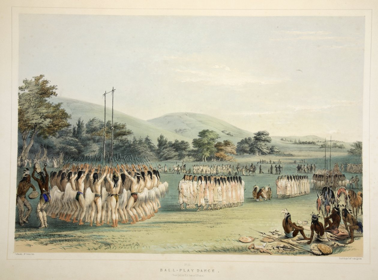 Danse des joueurs de balle, tirée du Portfolio des Indiens d