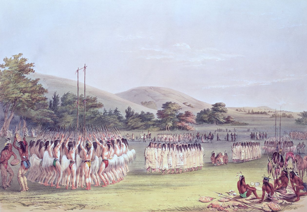 Danse de jeu de balle Choctaw, 1834-35 - George Catlin