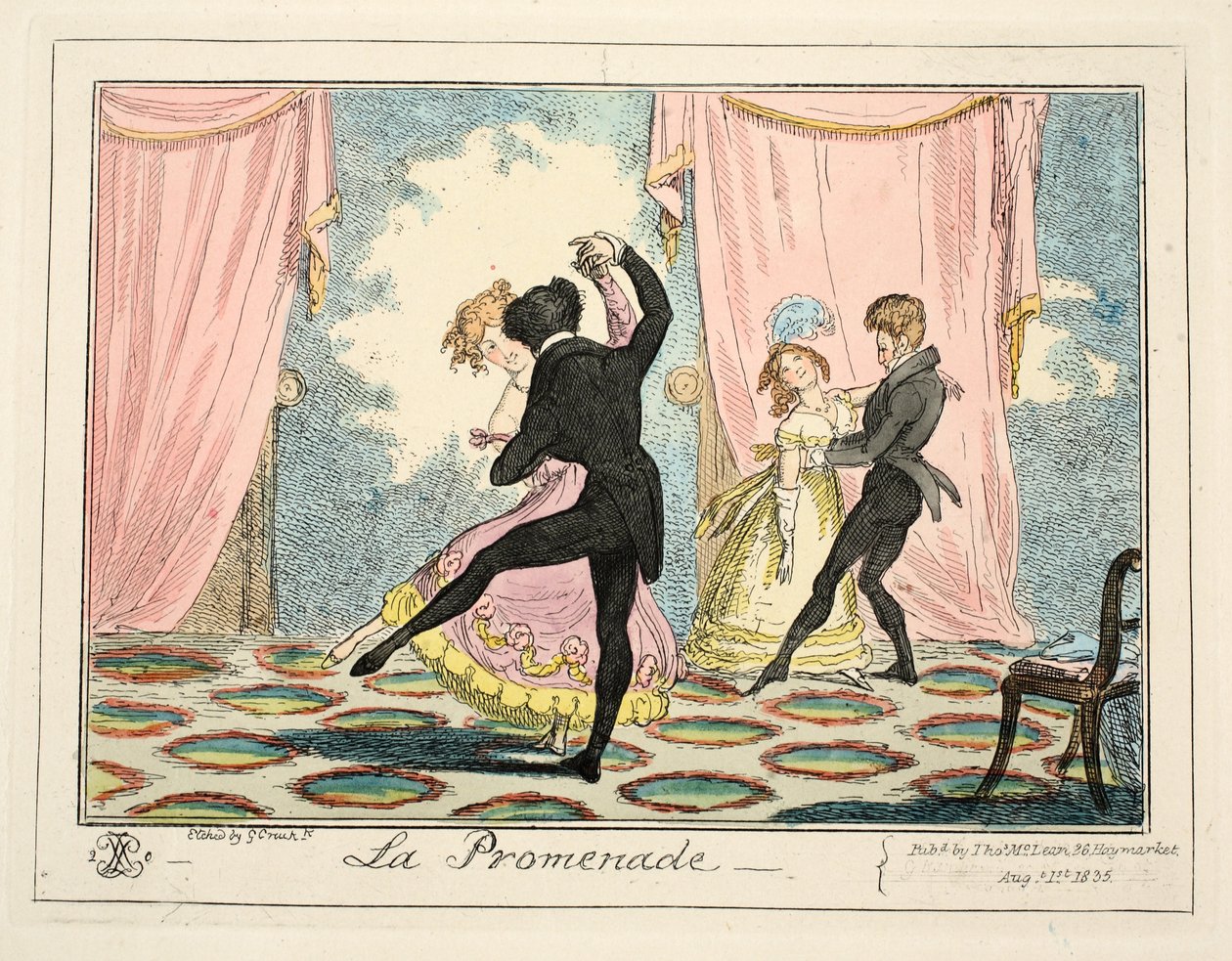 La Promenade, 1835 - George Cruikshank