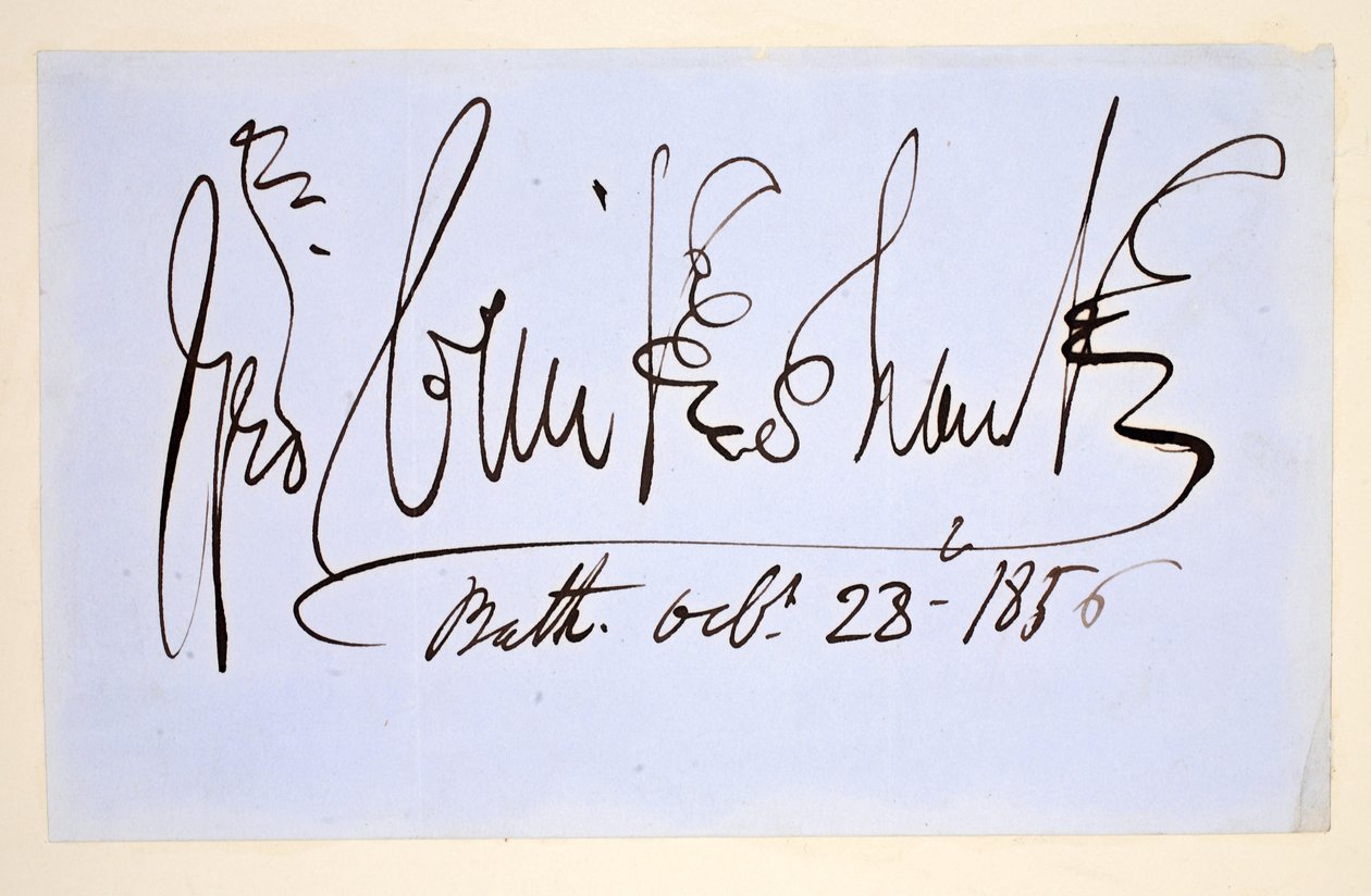 Signature de George Cruikshank, 28 octobre 1856 - George Cruikshank