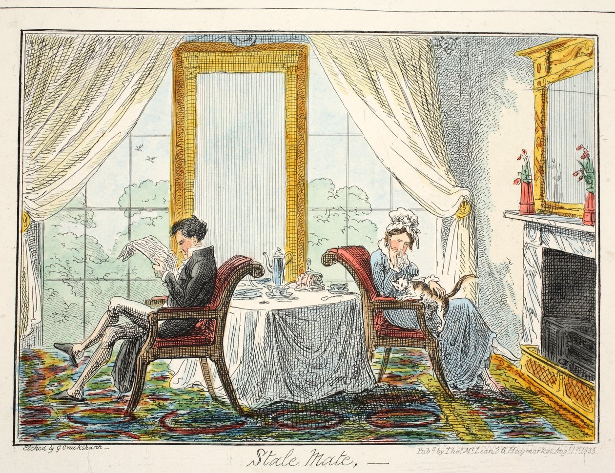 Échec et mat, publié en 1835 - George Cruikshank