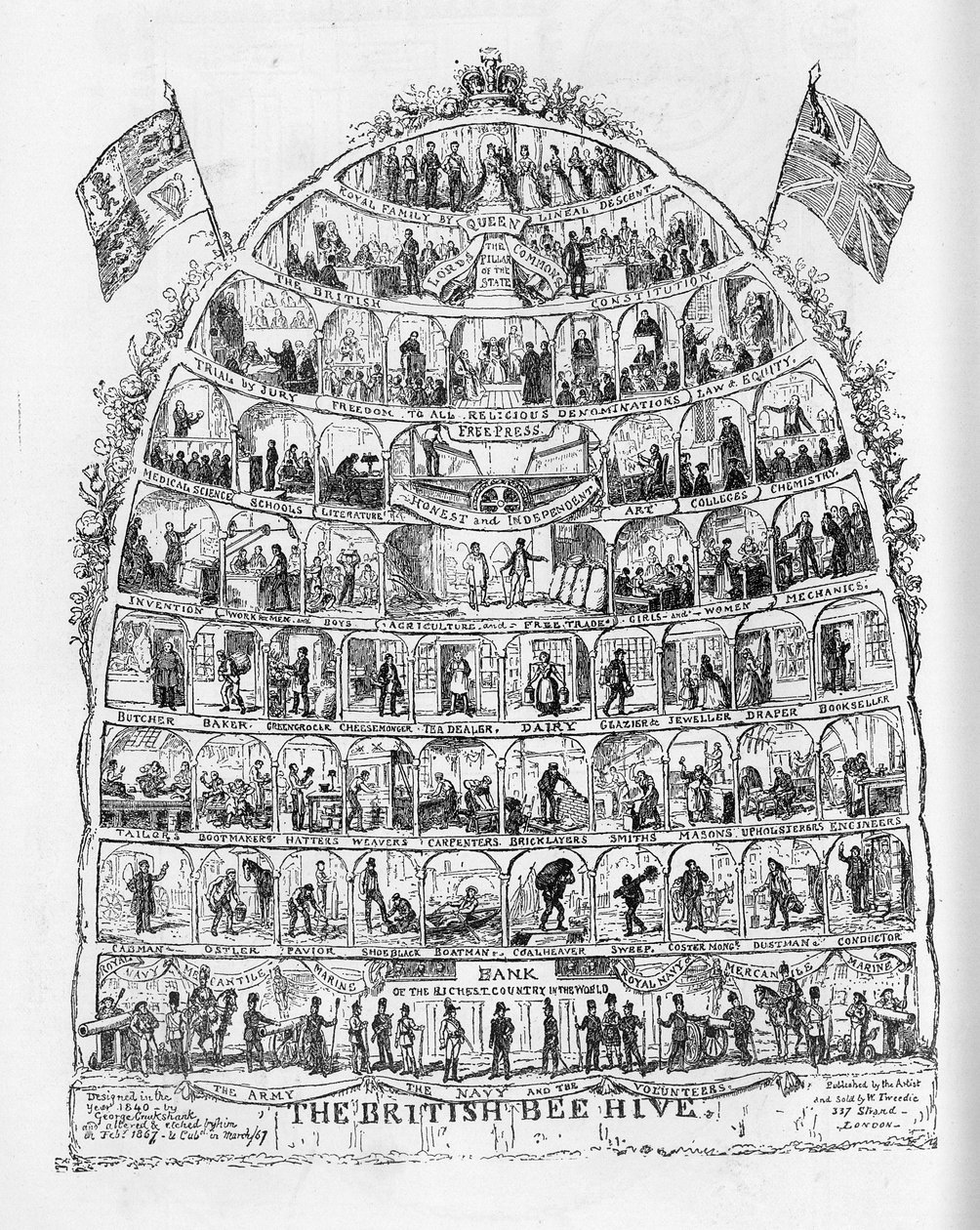 La Ruche britannique, 1867 - George Cruikshank