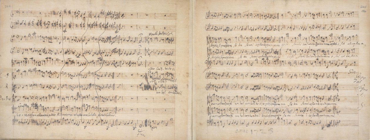 Chœur final Giulio Cesare manuscrit autographe Handel - George Frederick Handel