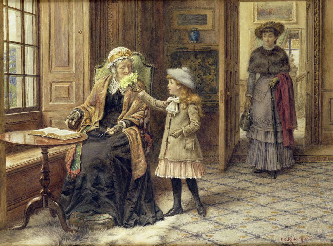 Bouquet pour Grand-mère | George Goodwin Kilburne