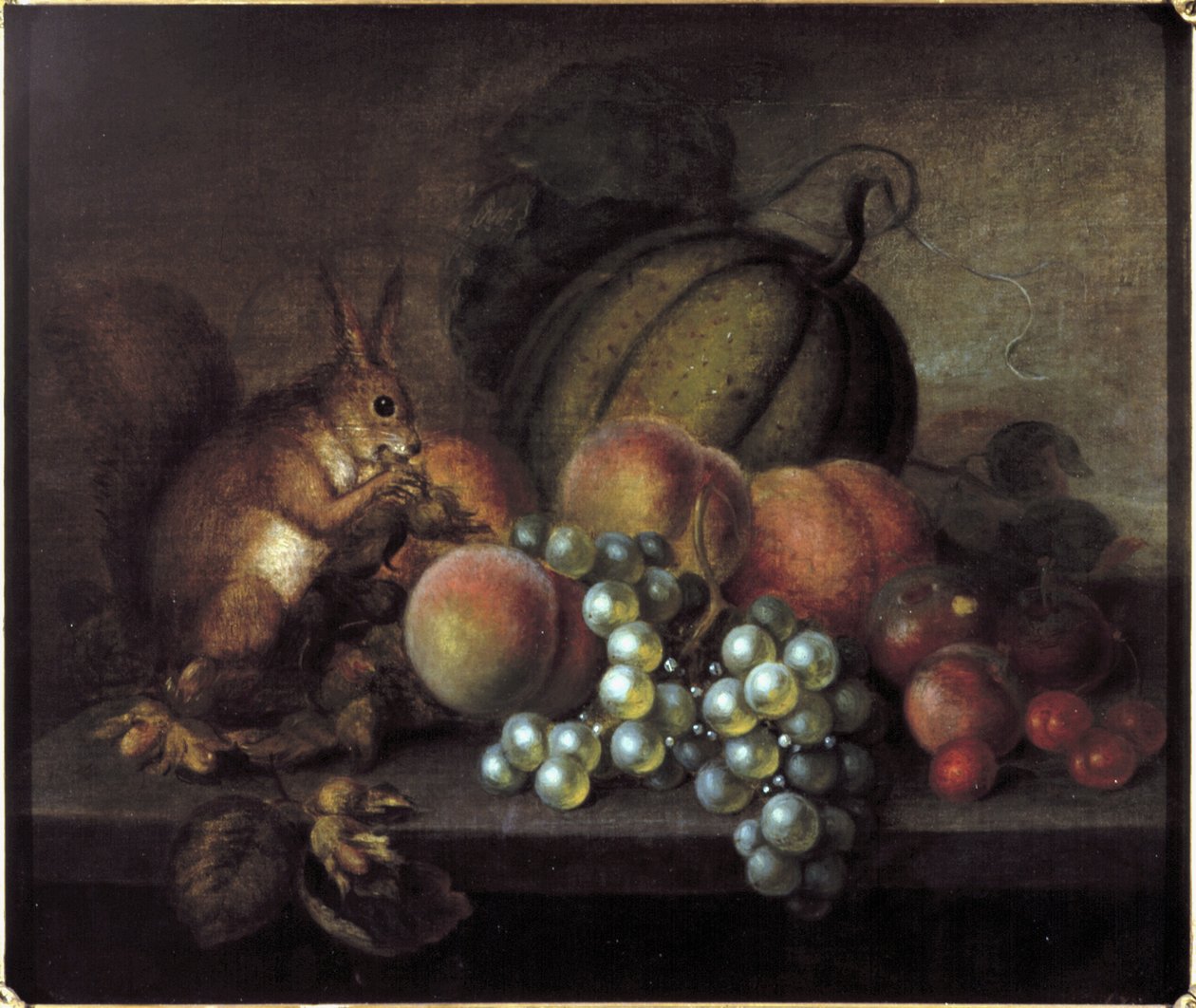 Étude de fruits avec écureuil - George Gray