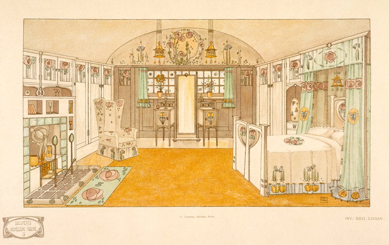 Chambre, Logan George (1866-1939), livre de motifs Documents Moderne, 1904 - George Logan