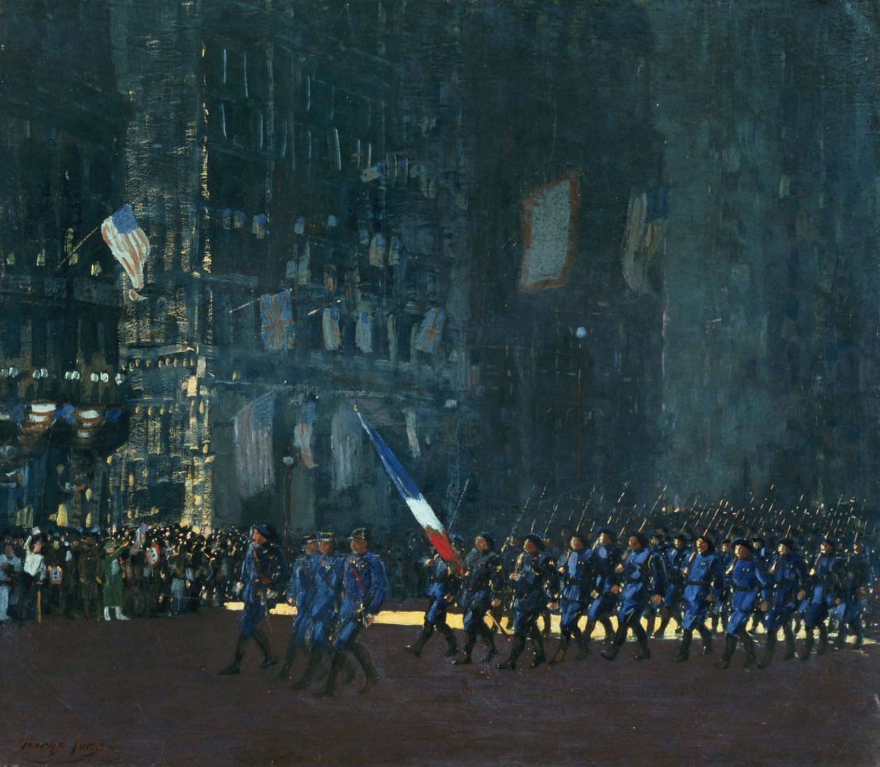 Diables bleus sur la Cinquième Avenue - George Luks