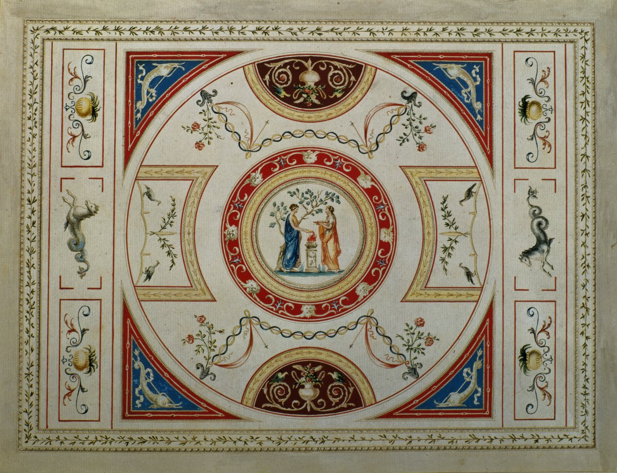 Conception néoclassique pour une page de titre, 1776 - George Richardson
