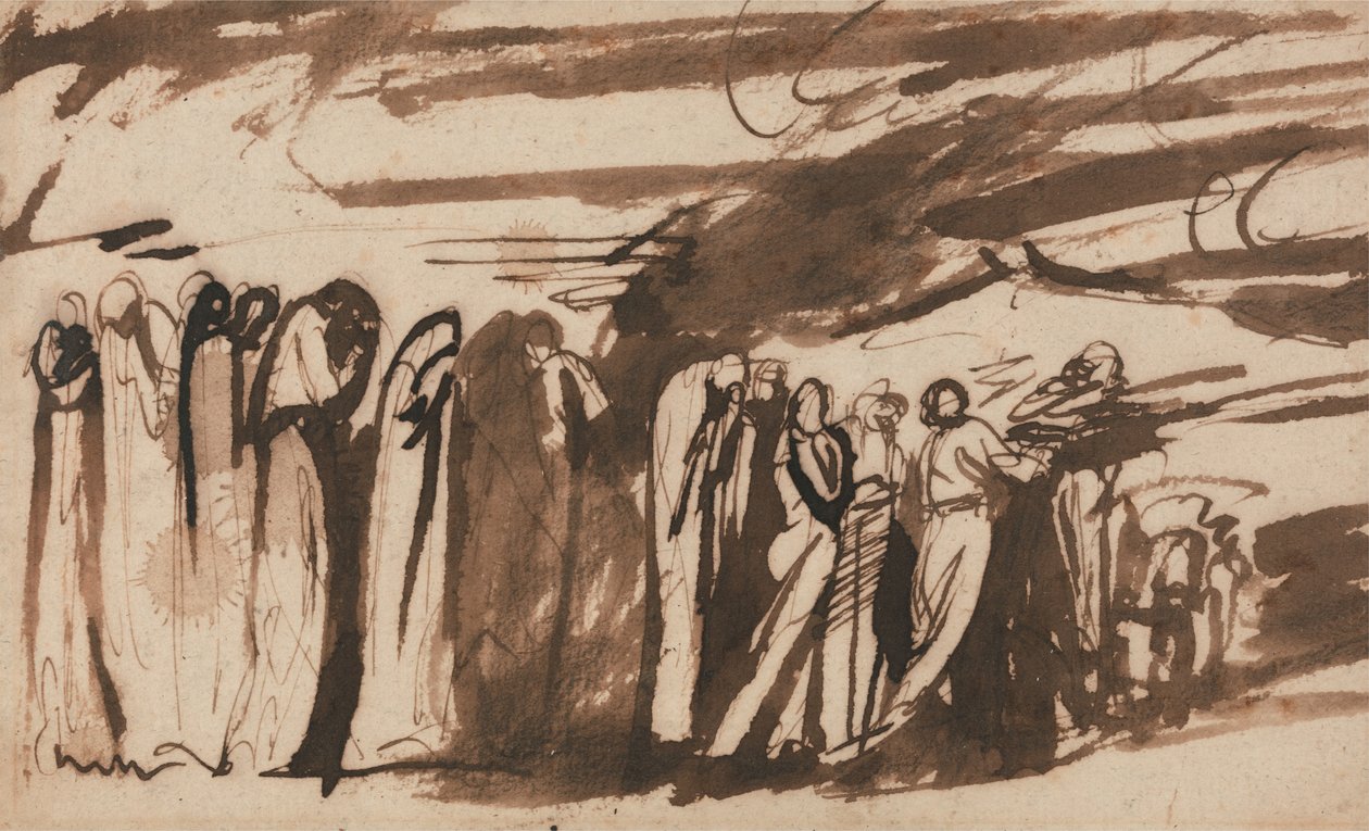 Procession des damnés - Étude pour les damnés dans l