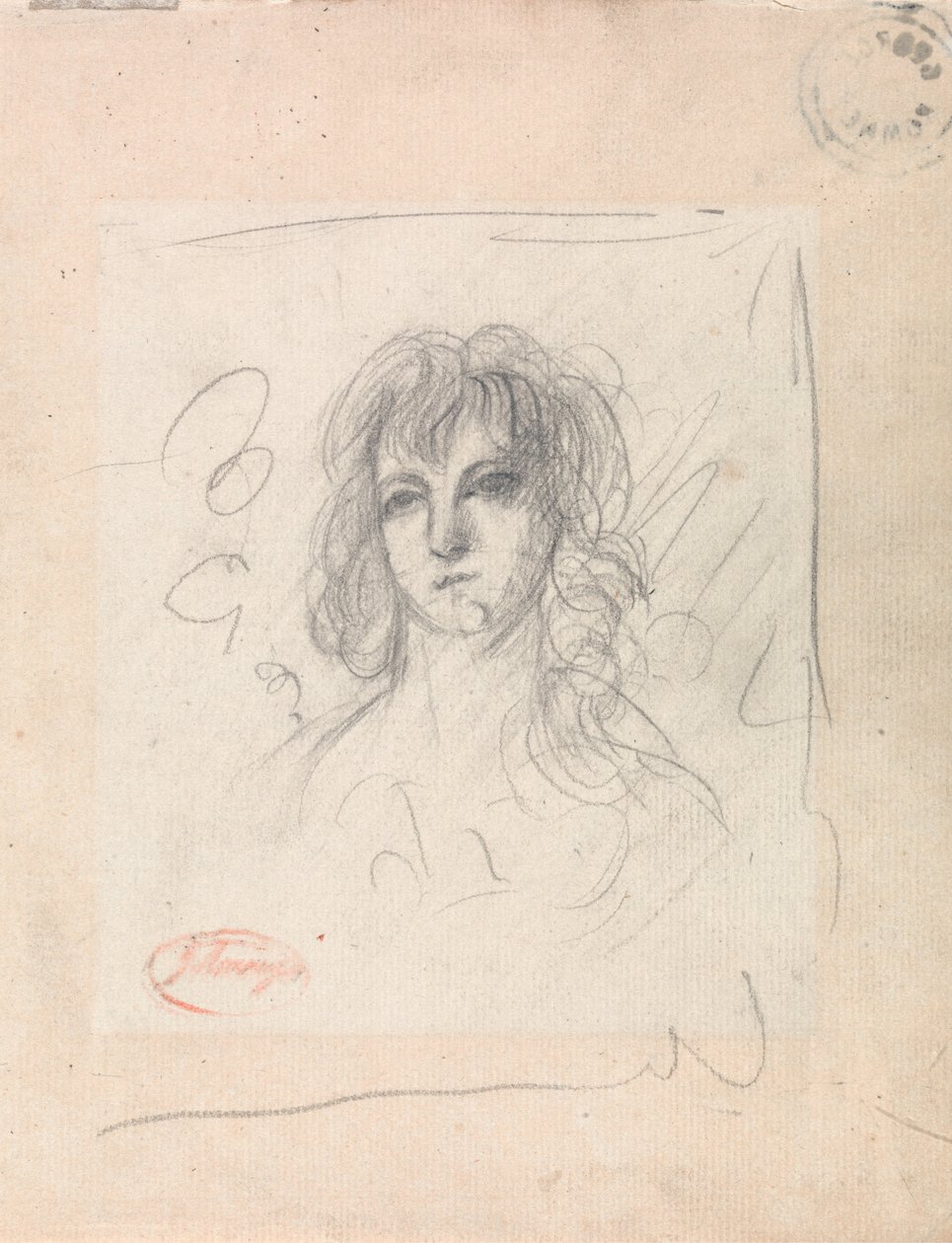 Tête de femme - George Romney