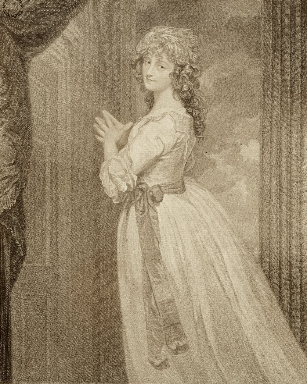 Mme Jordan dans le rôle de la fille de la campagne, gravée par Francesco Bartolozzi - George Romney