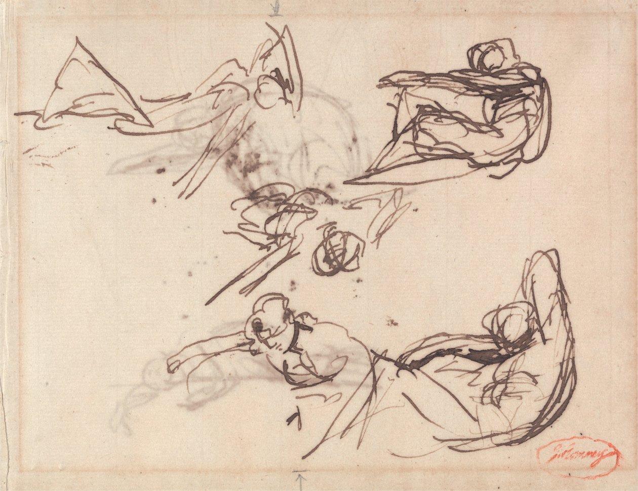 Esquisses pour figures languissantes et prostrées - George Romney