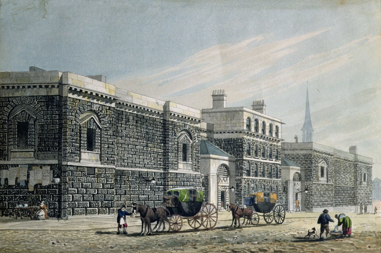 Vue ouest de Newgate, c.1810 - George Shepherd