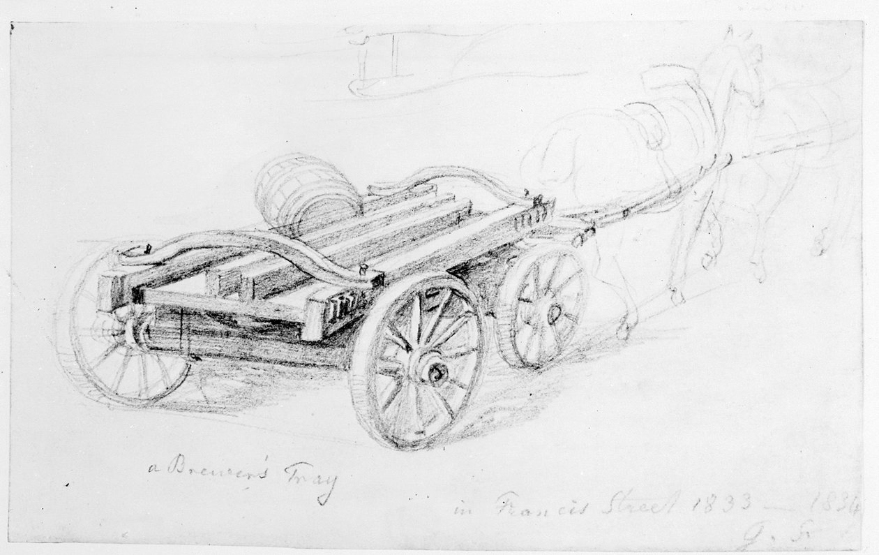 Chariot de brasseur dans Francis Street, 1833 - George Snr Scharf