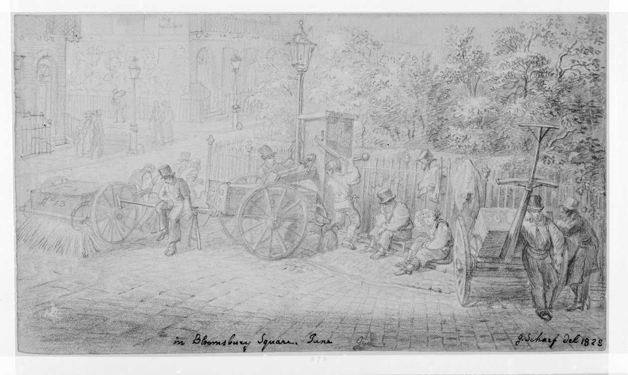 À Bloomsbury Square pendant la canicule, 1828 - George Snr Scharf