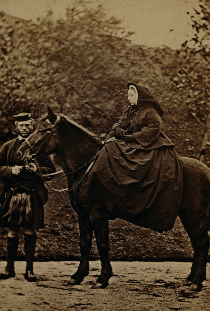 La reine Victoria sur Fyvie avec John Brown à Balmoral - George Washington Wilson