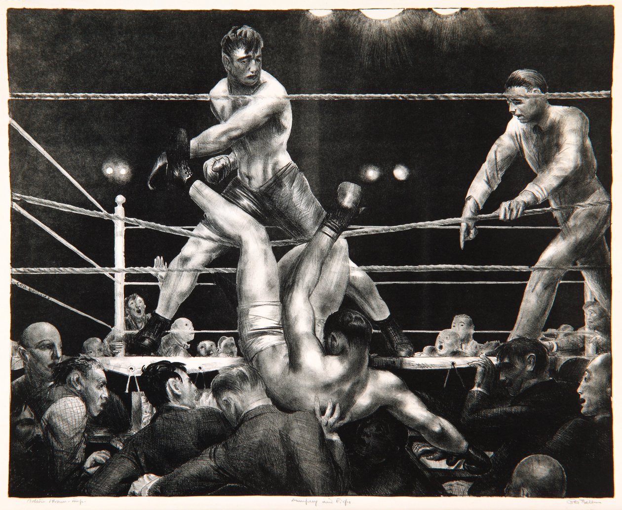 Dempsey et Firpo, 1923-24 - George Wesley Bellows