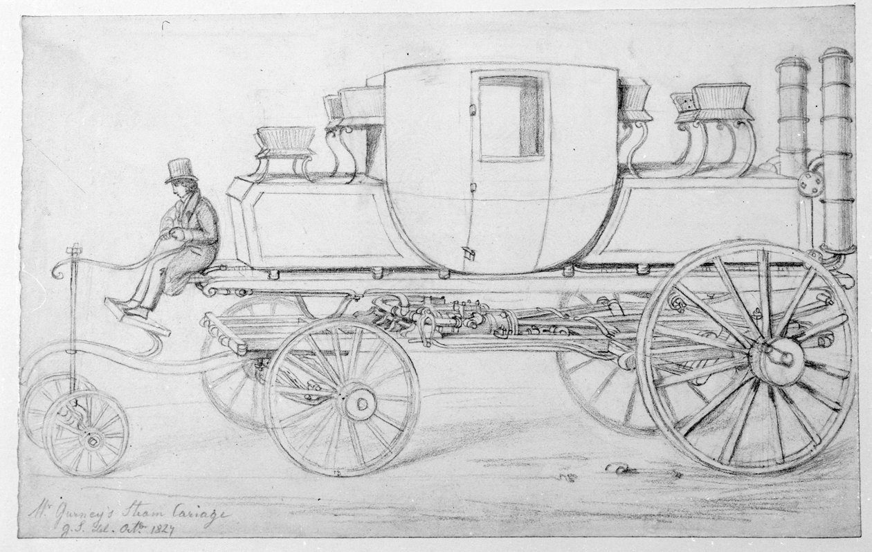 Voiture à Vapeur de Gurney, 1827 - George the Elder Scharf