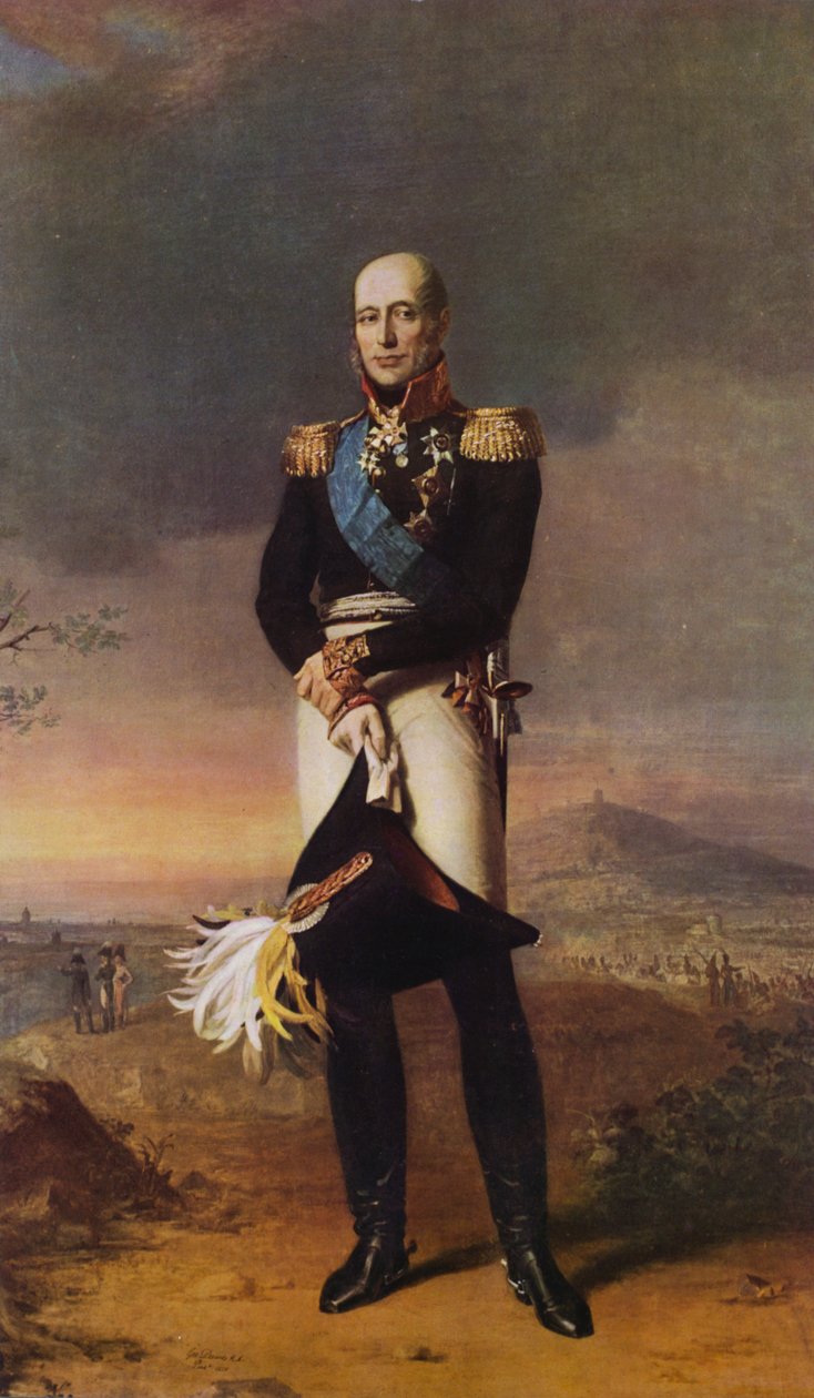 Portrait de Barclay de Tolli (lithographie couleur) - George (after) Dawe