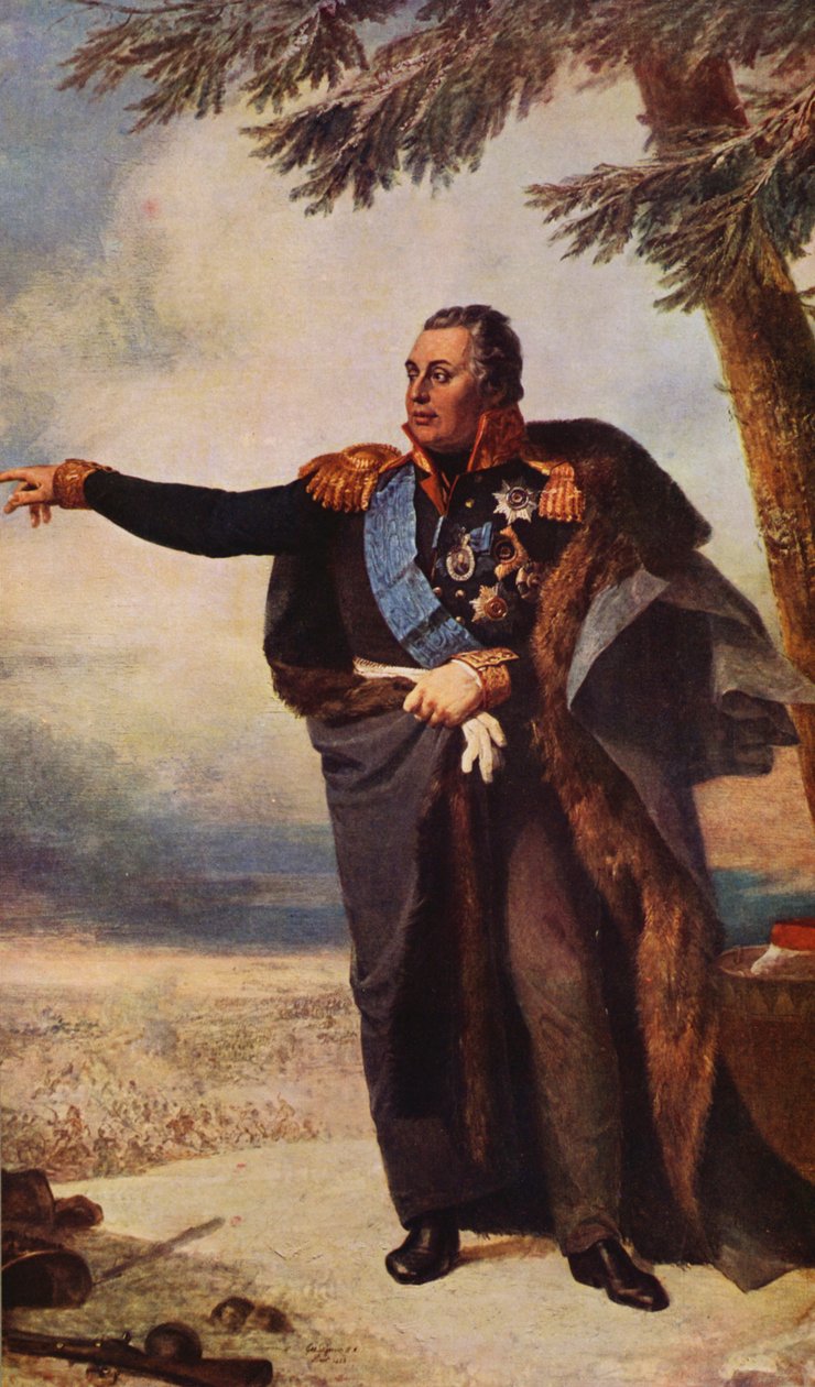 Portrait de Koutouzoff (lithographie couleur) - George (after) Dawe