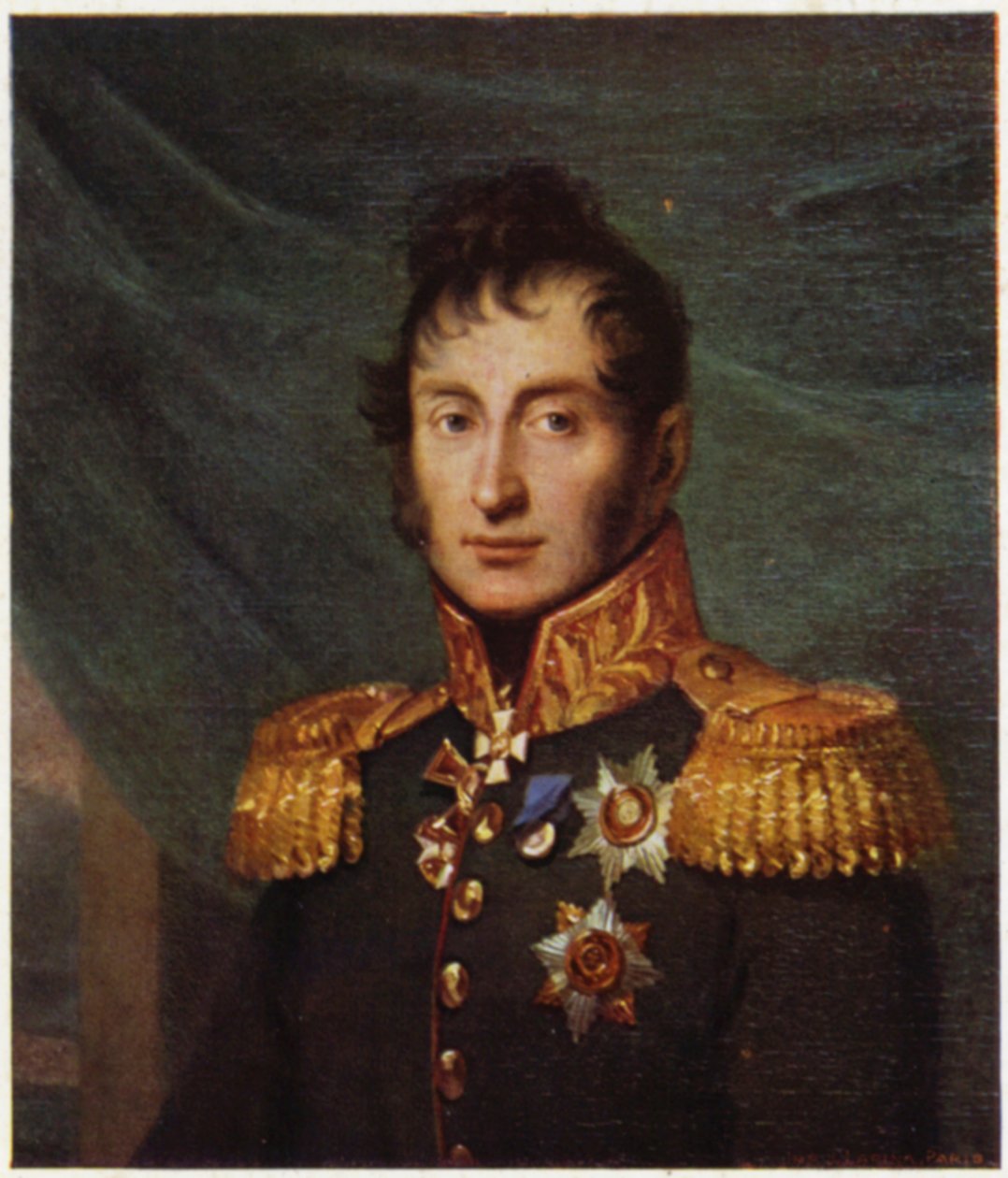 Portrait de Nikolay Tuchkov (lithographie couleur) - George (after) Dawe