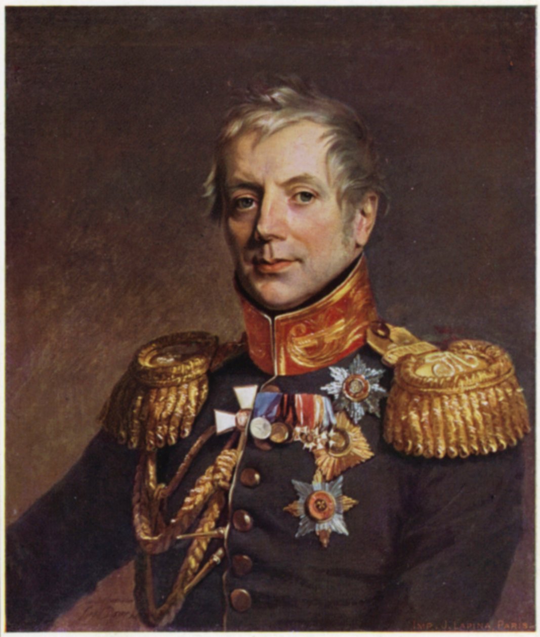 Portrait de Pyotr Konovnitsyn (lithographie couleur) - George (after) Dawe