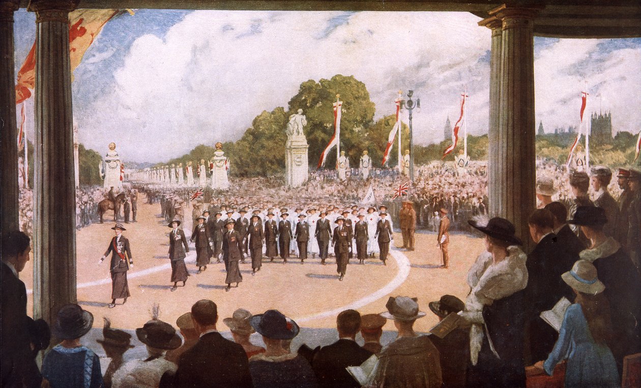 Le défilé de la paix à Londres - George (after) Harcourt