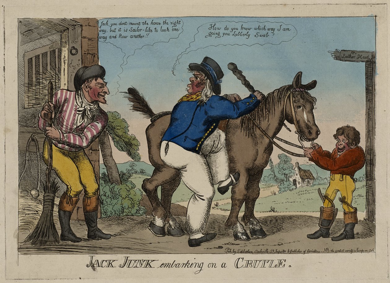 Jack Junk embarquant pour une croisière - George (attr. to) Cruikshank