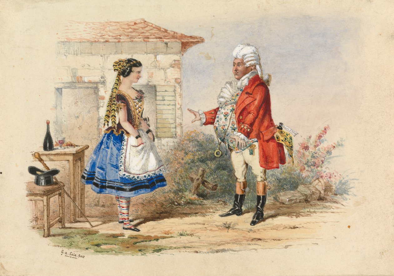 Adina et Dr. Dulcamara, Scène de L