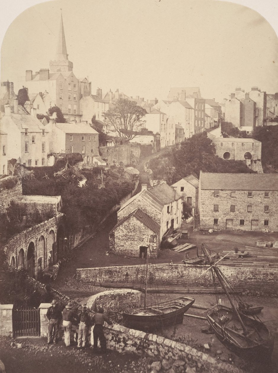 Partie de la ville et du port de Tenby, 1853 - George B. Stokes