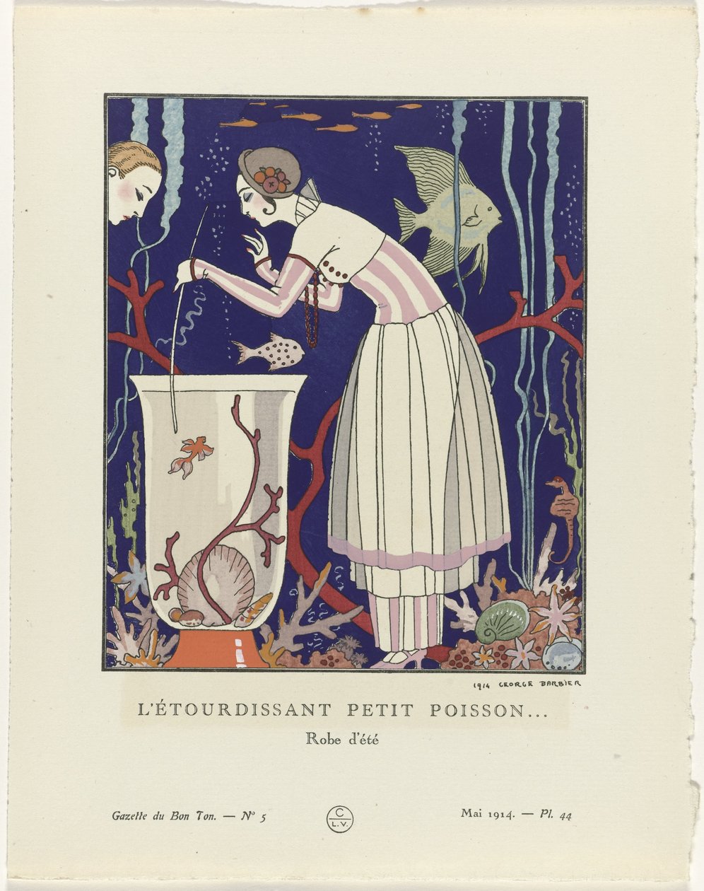 Gazette du Bon Ton, 1914 - No. 5, Pl. 44: L