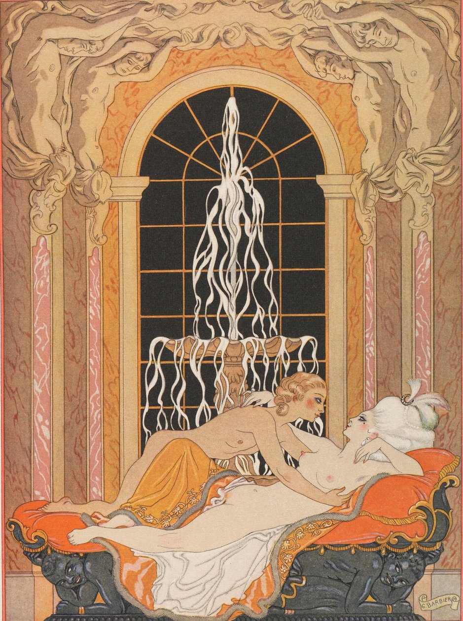 Illustration pour le roman épistolaire Les Liaisons dangereuses, 1934 - George Barbier
