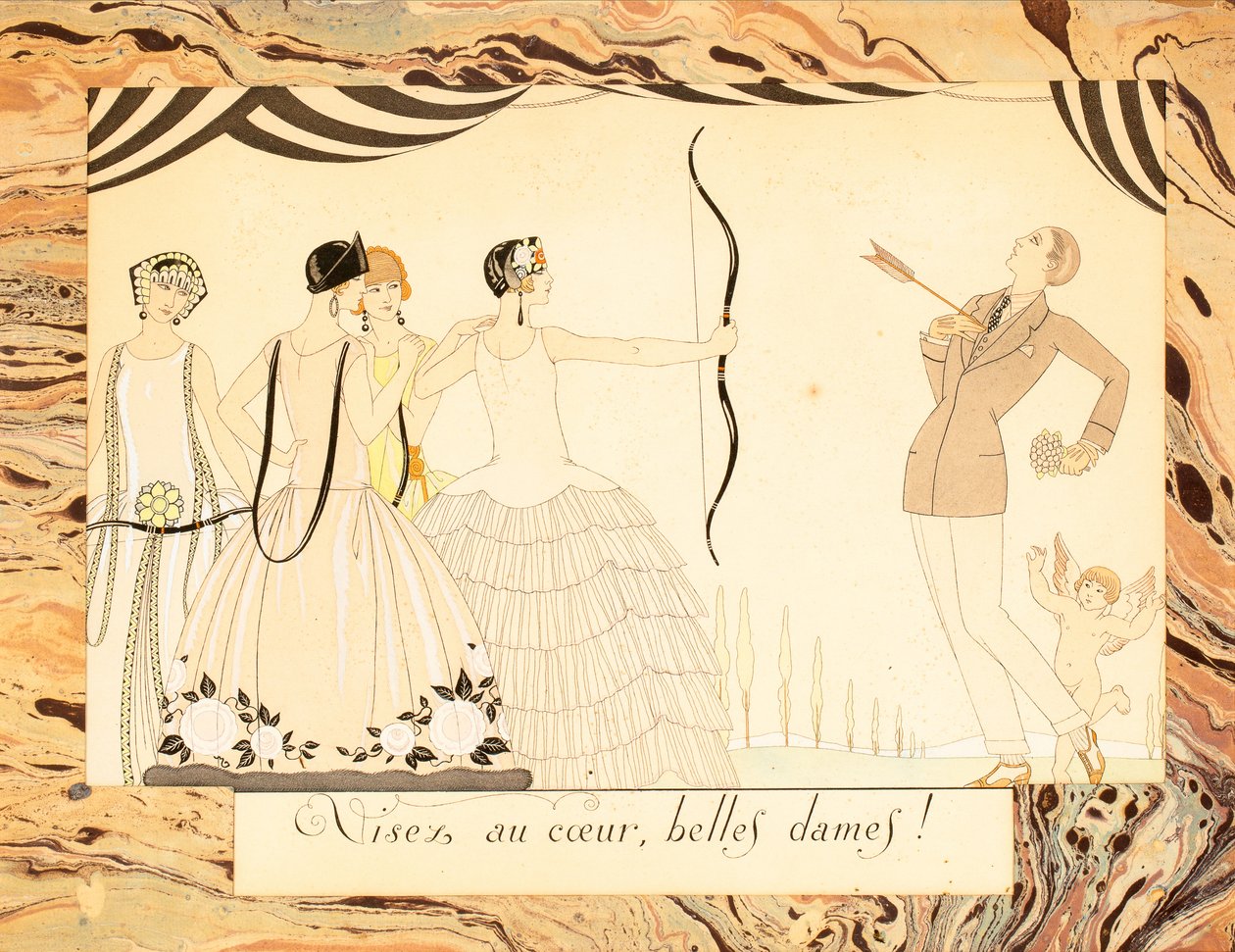 Visez au cœur, belles dames ! De Le Bonheur du Jour ou, Les Grâces à la Mode, 1924 - George Barbier