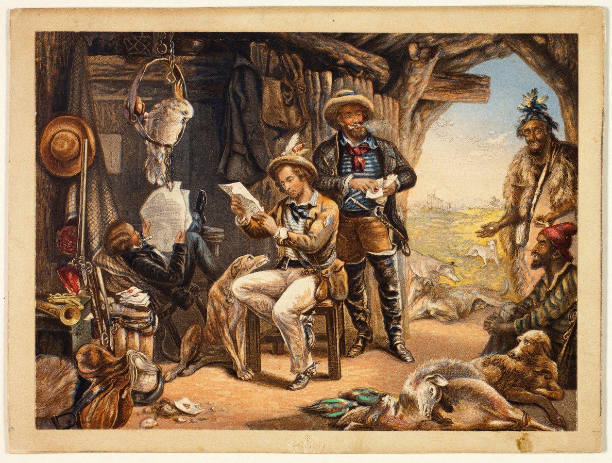 Australie, nouvelles de la maison - George Baxter