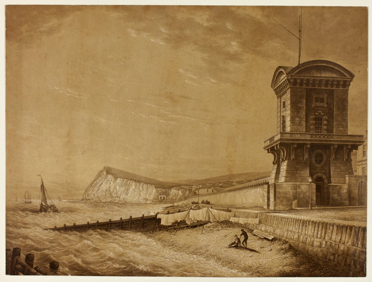 Côte de Douvres - George Baxter