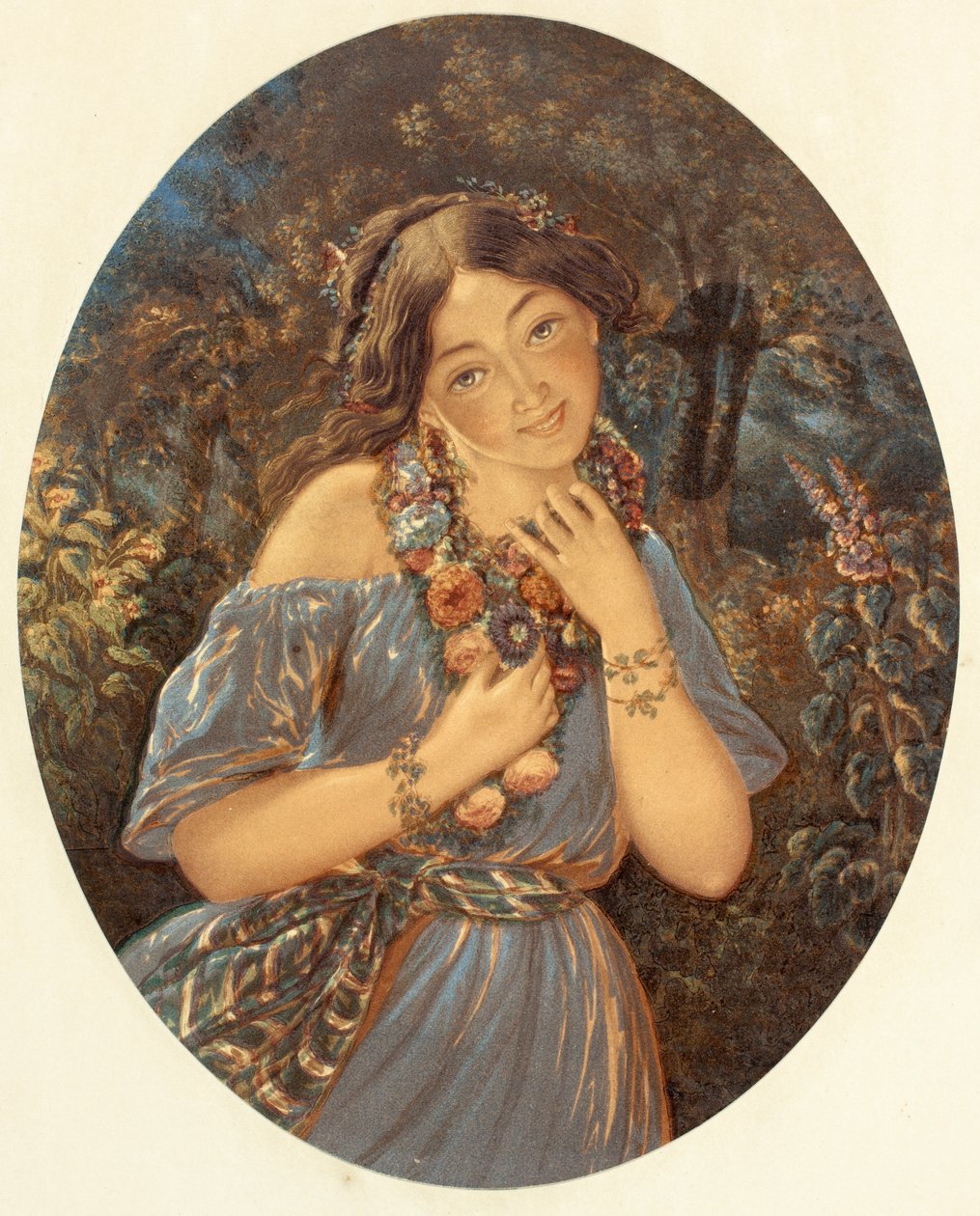 Flora, aussi appelée Flora la jeune gitane - George Baxter