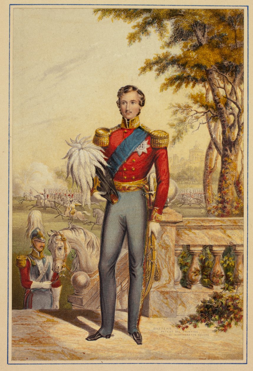 Son Altesse Royale le prince Albert (en culotte bleue) - George Baxter