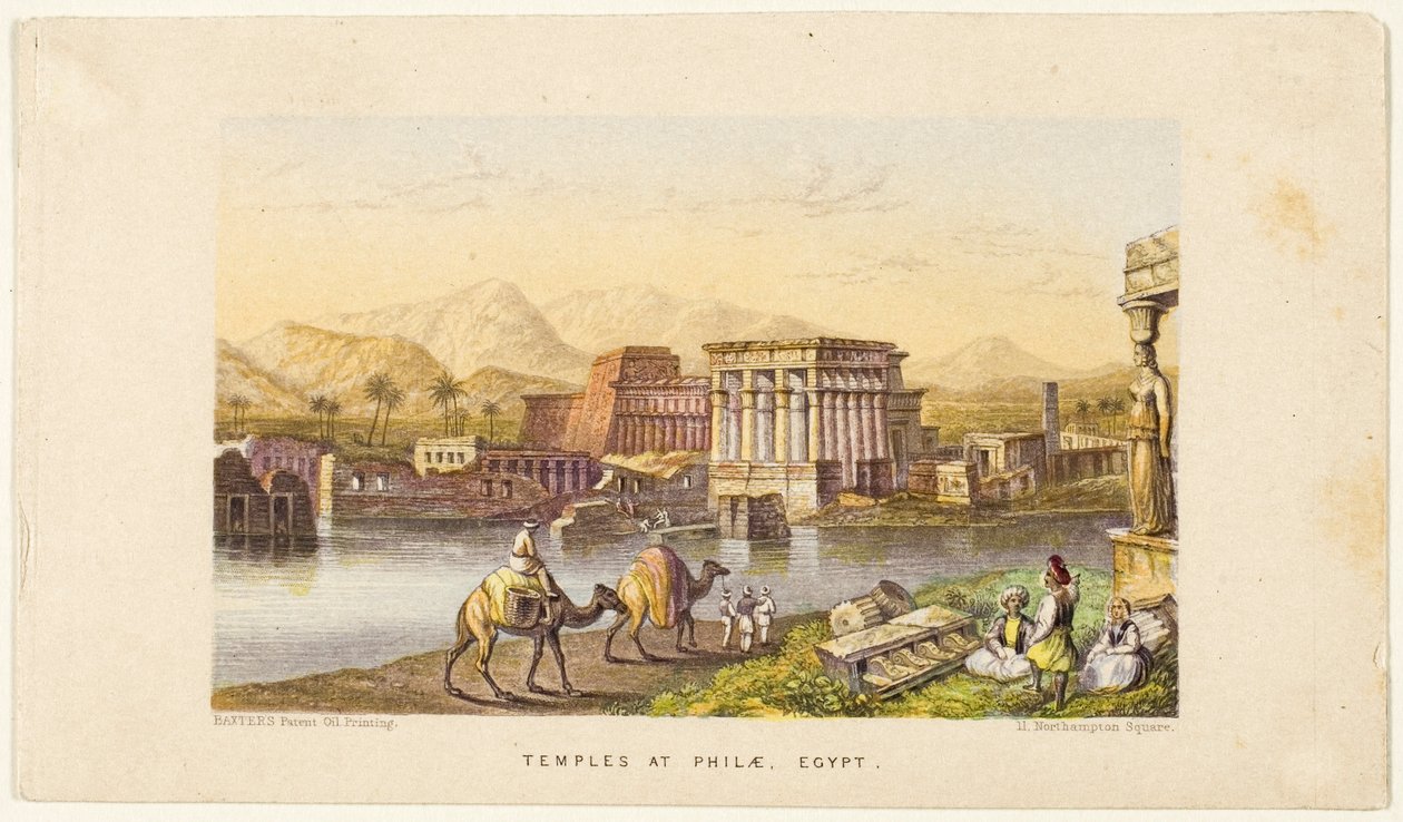 Temples de Philae, Égypte - George Baxter