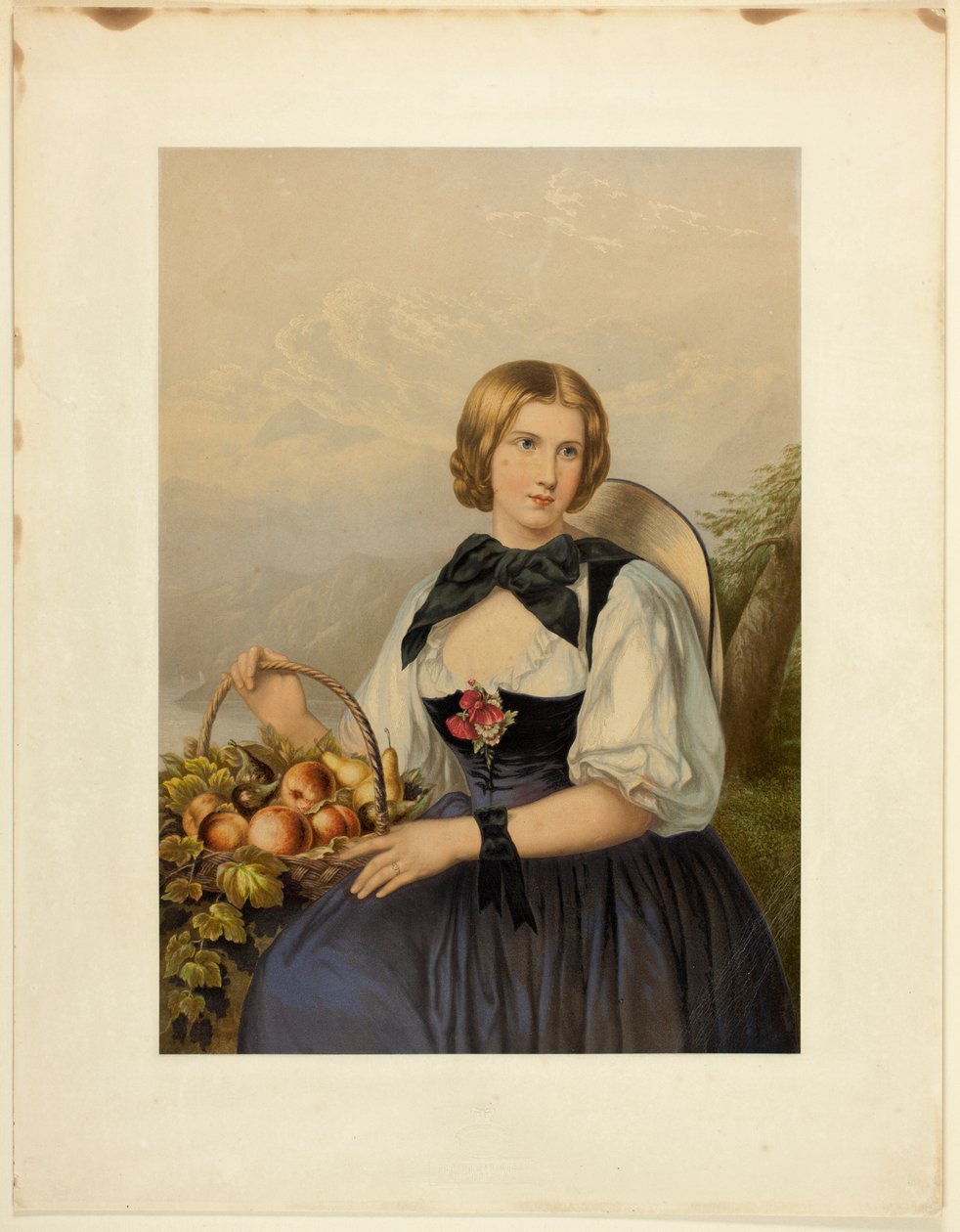 La fille aux fruits des Alpes - George Baxter