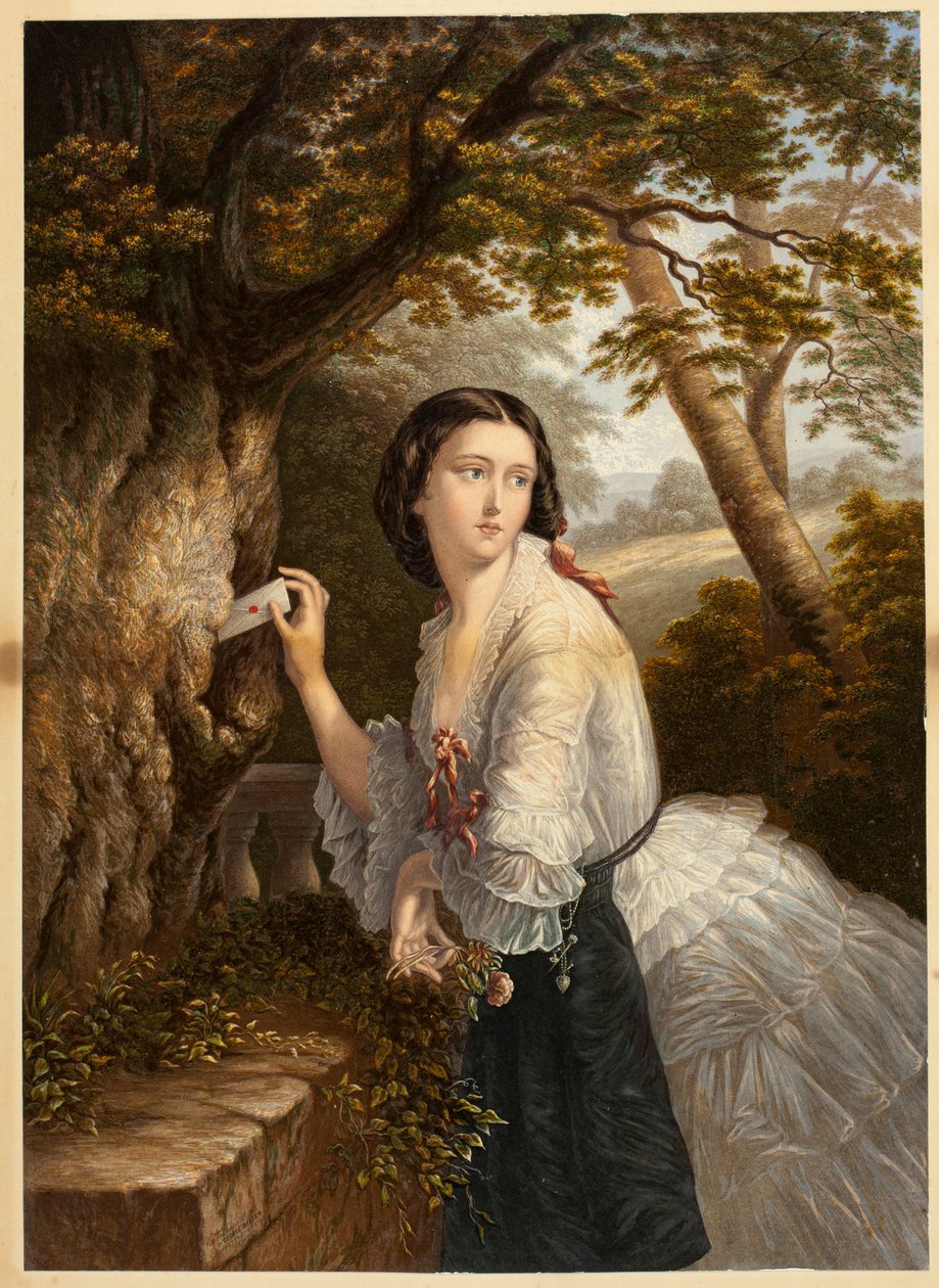 La boîte aux lettres des amoureux - George Baxter